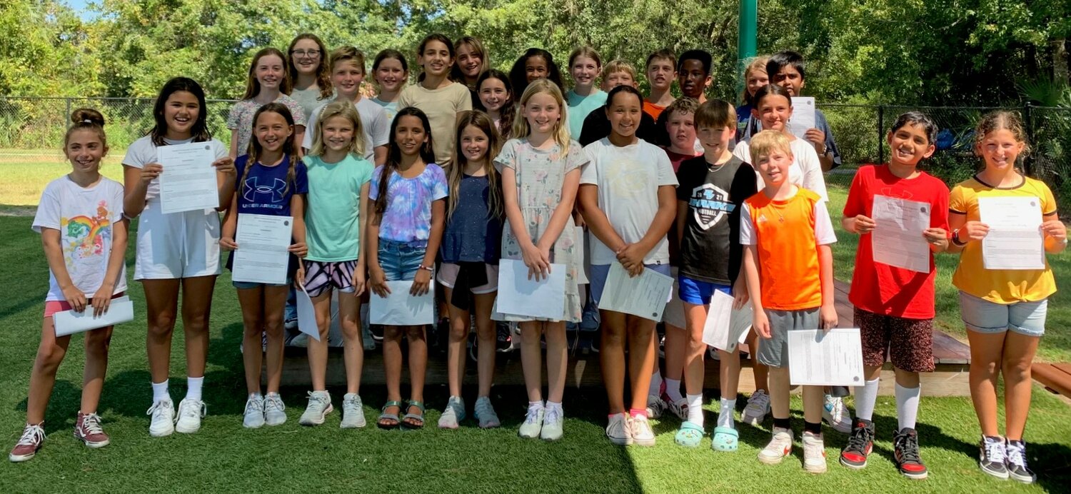 The 2023-24 fifth-grade ambassadors at Ocean Palms.